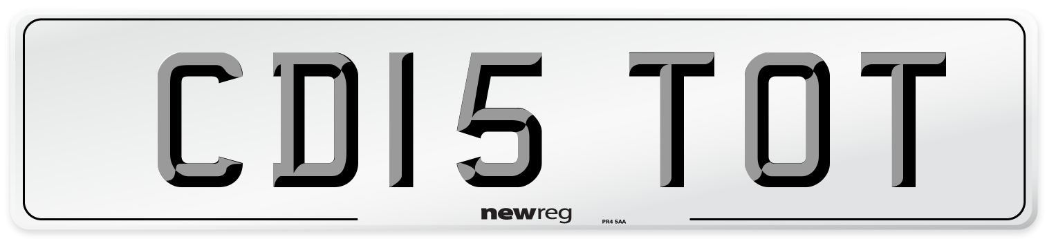 CD15 TOT Number Plate from New Reg